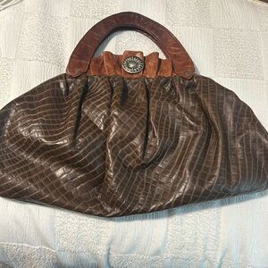 Vintage Brown Leather  Purse